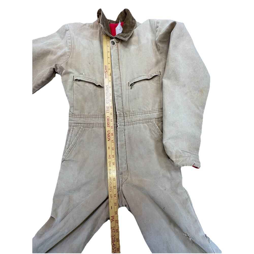 Vintage Key Imperial Insulated Canvas Coveralls Kids Size 16 Reg Workwear USA - Picture 4 of 16